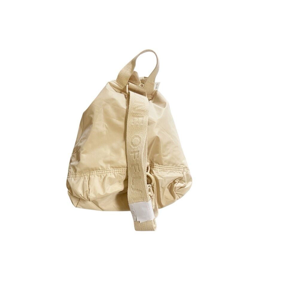 NWT Aerie Offline Mini Drawstring Back Pack One Size Cream Polyester - Picture 3 of 6
